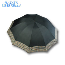 Für Gentleman Luxus Gute Qualität Mischfarben Werbe Schwarz Pongee Regen Regenschirm Mit Maßgeschneiderte Design Für Auto